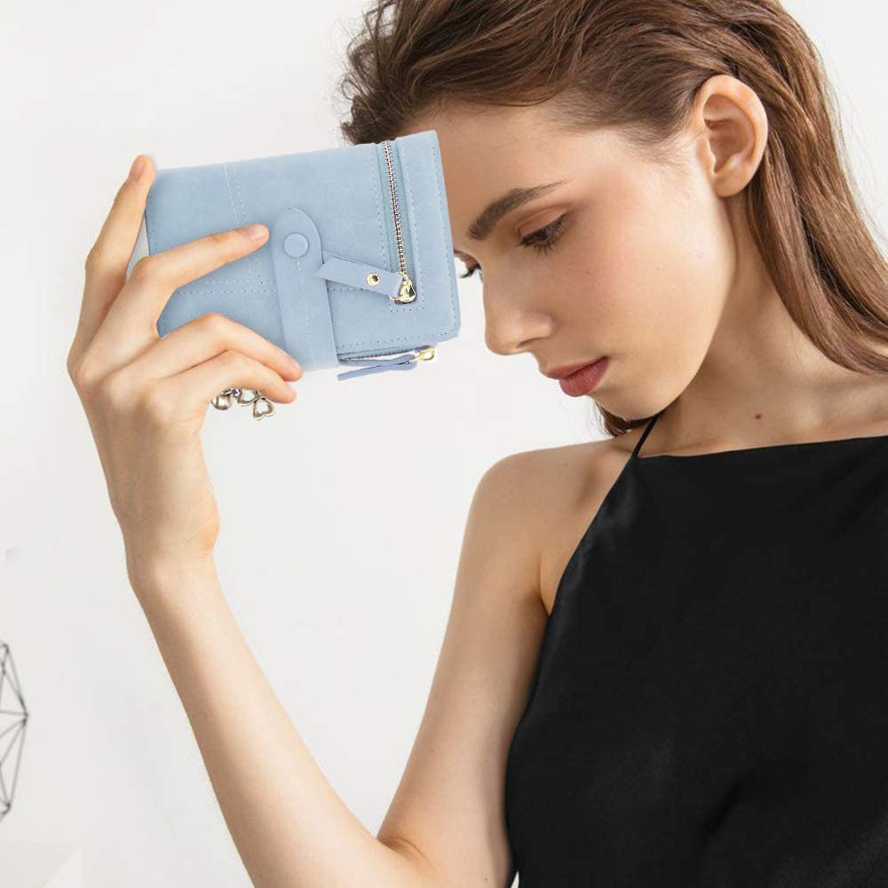 PALAY Small Purses for Women PU Leather Bifold Wallet Card Organizer Girl Wallet Solid Color Women Purse Viberant Blue Wallet for Girls PALAY Small Purses for Women PU Leather Bifold Wallet Card Organizer Girl Wallet Solid Color Women Purse Viberant Blue Wallet for Girls